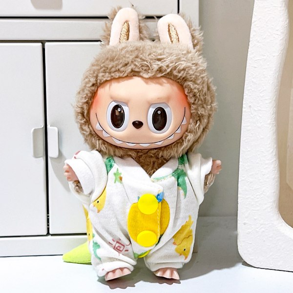 [HH] Dekorera Din 17cm Labubu Plysch Outfit Monsters Plysch Kläder för Vinter Skolväska Hängen 17cm 6 clothes only no plush