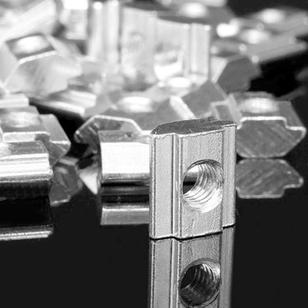 200 st M5 T-spårmutter Zinkpläterat Kolstål T-spårmutter för 2020 Aluminiumprofil