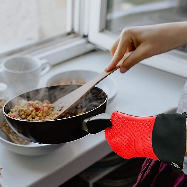 Silikonugnar, värmebeständiga handskar Bbq kök silikon