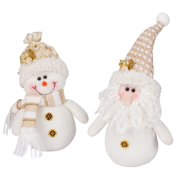 /HH/2 Jultomtar Plysch Jultomte Snögubbe Docka Juldekoration - Perfekt