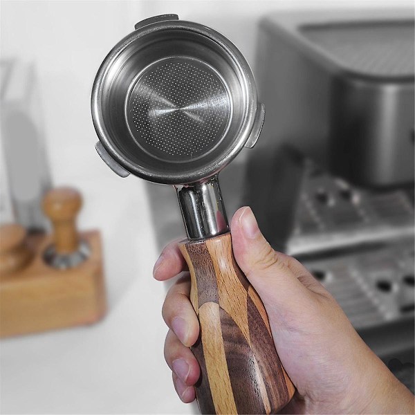 Massiivipuukahva M10 Ruuvikahva Pohjaton Espresso-koneen Työkalut Kahvin Portafilter-kahva