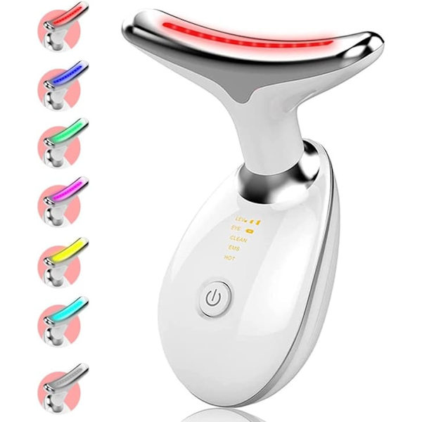 Elektrisk Ansiktsmassage 3 Lägen 45°C Värme LED-Ljus Skönhet | Fyndiq