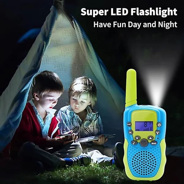 HA-2-pakning Walkie Talkies for barn 3 4 5 6 7 år, gutter og jenter