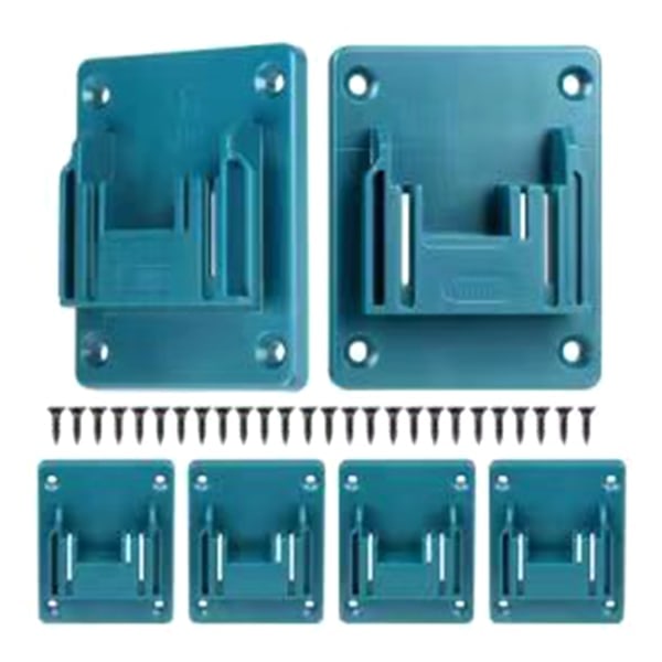 /HH/ Set med 6 batterihållare för Makita-batterier: borr, väggfäste för Makita borrmaskiner 14,4V 18V väggförvaringsverktyg