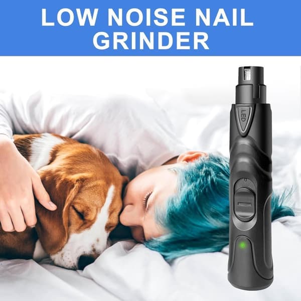 Hunde- og kattekloklipper – LED-belysning – Dobbelthastighed – USB-opladet – Støjsvagt design – Sort