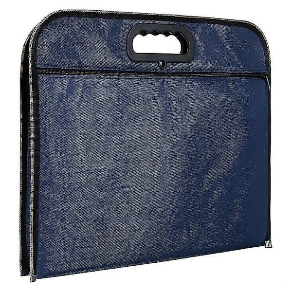 A4 Expanderbar Filhållare Väska Handcarry Business Konferens Möte Träning Fil Dokument Zip Förvaringspåse Organiser Väska Topphandtag Business Briefca