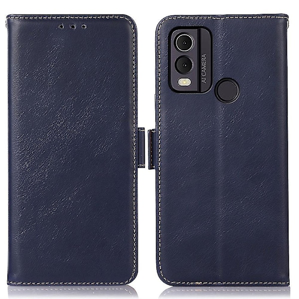 Nokia C22 Plånboksfodral Äkta Läder Stativ Folio Telefonfodral