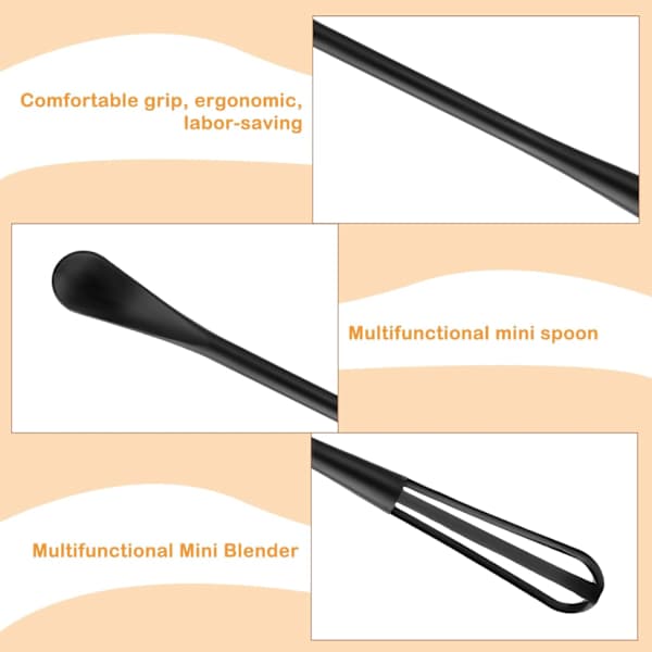 Pakke med multifunksjonelle mini-visper, eggvisper for matlaging, små visper for visping, blanding av ingredienser, røre sauser