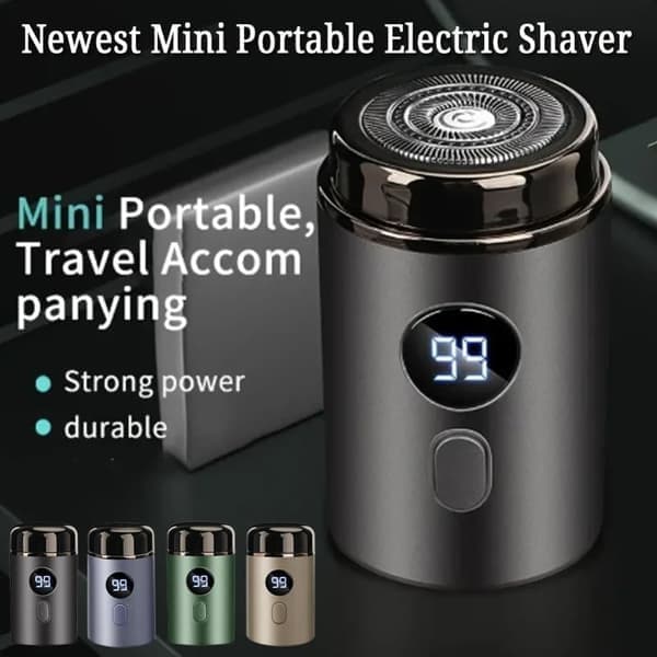 3D Micro Float Rakapparat Mini Portabel IPX7 Vattentät Elektrisk Rakhyvel för Män med Digital Display Grå