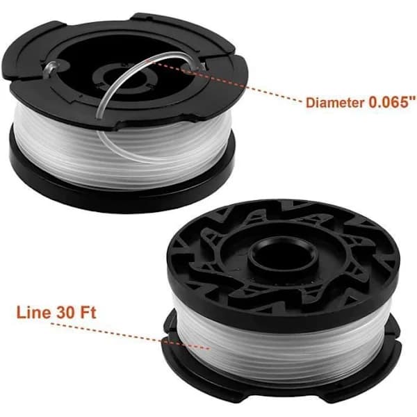 Nylonlinespole - Black & Decker - A6481 A6485 - 6-pakning - 10 m - Erstatningstrimmer