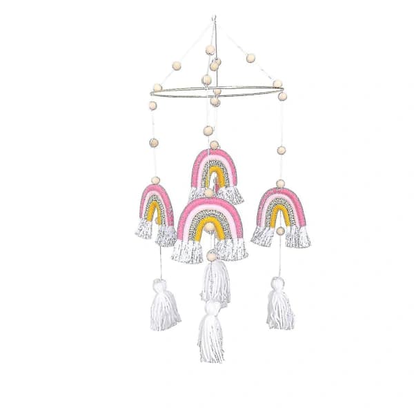Vävda regnbågshängen R Macrame Tofs R