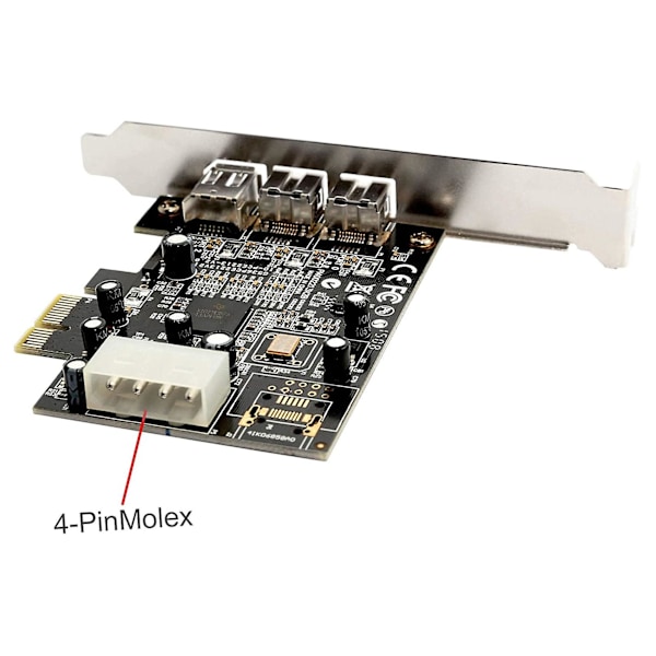 -pex30016 3 Ports IEEE 1394 FireWire 1394b & 1394a PCIe 1.1 x1 Kort Ti Xio2213b Chipset Kræver Leg