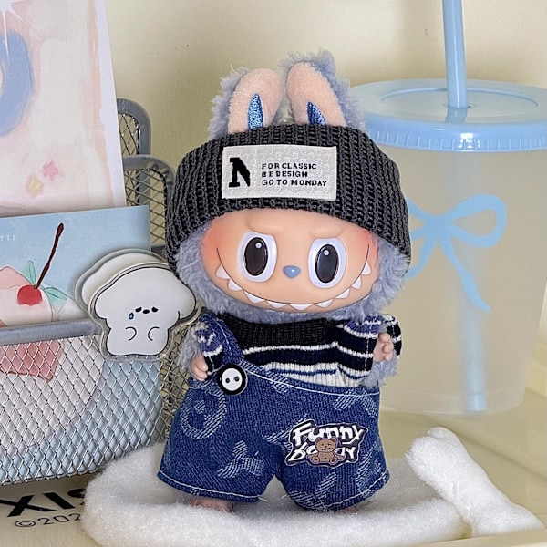[HH] Labubu Tøj Blind Box Universal Siddende Plys Legetøj Tilbehør Labubu Designer Tøj