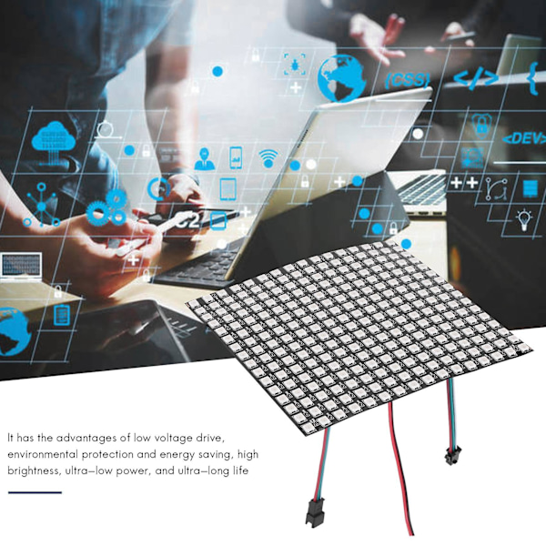 Ws2812b Led Rgb Flexibel Pixelpanel 16x16 Individuellt Adresserbar Panel Ljus Led Modul Skärm