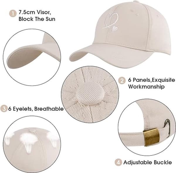 Baseballkasket, åndbart tekstil, let og foldbar, solbeskyttelse, unisex til sommerrejser, strand og vandreture, sort