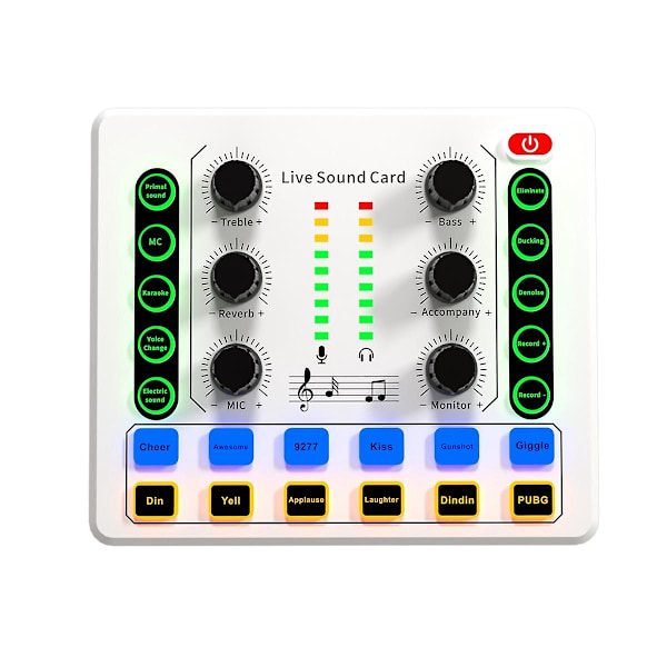 M8 Live Sound Card Trådlös Bluetooth Audio Mixer Digital Mixer Brusreducering Live Streaming Broa