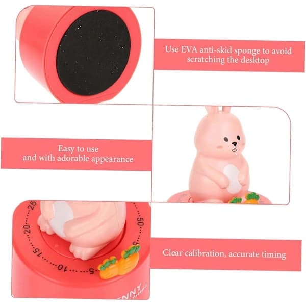 Kitchen Clocks Gadgets Cute Cartoon Cooking Alarm Clock Alarm Counter Manual Timer Mini Size Kitchen Utensils