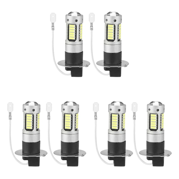 6pcs H3 Super Bright Led Fog Driving Drl Light Bulbs Kit 6000k White