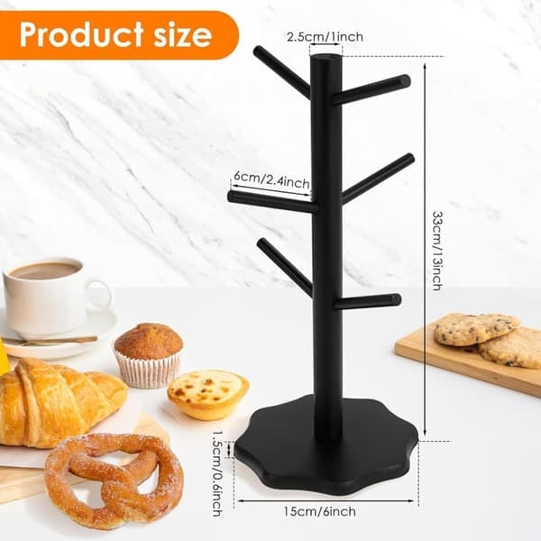 Kringelställ – 1/2-pack trädformat träställ för kringlor, kringelställ i bambu, för restaurang, café, bar och köksdekoration