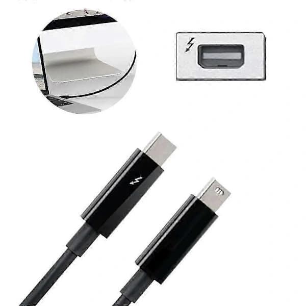 HA-Thunderbolt 2-kabel 20 Gbps han til han, kompatibel med Apple Macbook Pro Air mini og iMac White