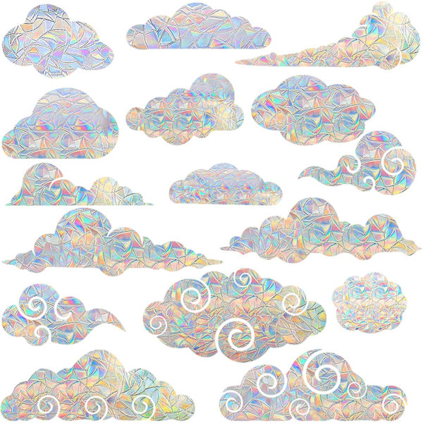 Window Clings Cloud Window Decals Static Cling Window Sticker Anti Collision Window Decals for Bird Strikes Rainbow Stickers