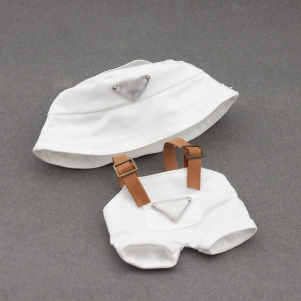 [HH] Högkvalitativa Designer Labubu Kläder med Bucket Hats 2-delat Set Outfit Labubu Kläder 10cm 5