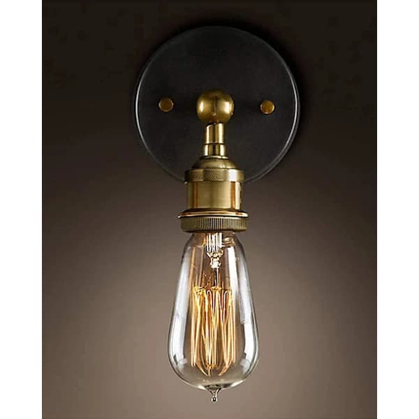 Industriell vegglampe med justerbar LED, retro vegglampe E27 E