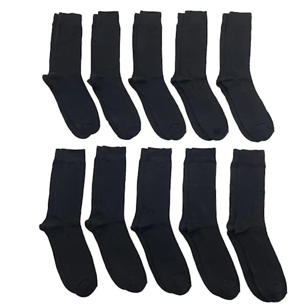 Bambusstrømper 10 par (Sort) Sort 39-42 39-42