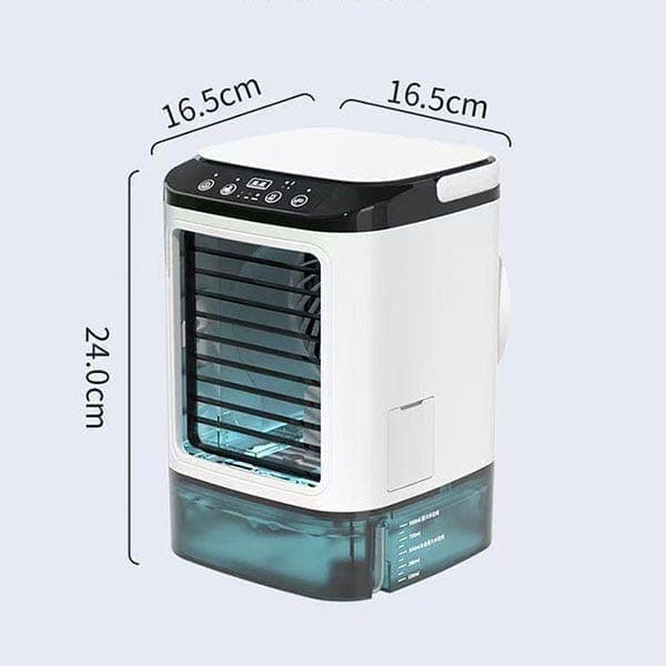 Bærbar Luftkjøler 4-i-1 – Mini AC med 900 ml Vanntank, Vifte & Luftfukter, 3 Vindmoduser