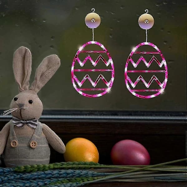 Easter Window Lights, Luminous Easter Decorations, Hanging String Lights for Home Bedroom Living Room Wall Decor