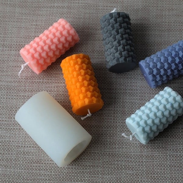 /HH/Lysforme lys stearinlys DIY silikone støbeforme lz22018 cylindrisk honeycomb LZ22018 cylindrisk Honeycomb