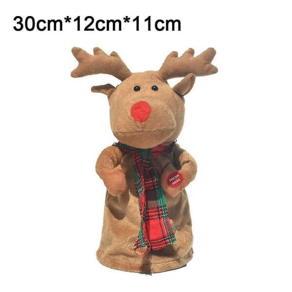 Electric Plush Toy,funny Dancing Singing Rotating Electric Christmas Deer,decor Toys For Xmas Party