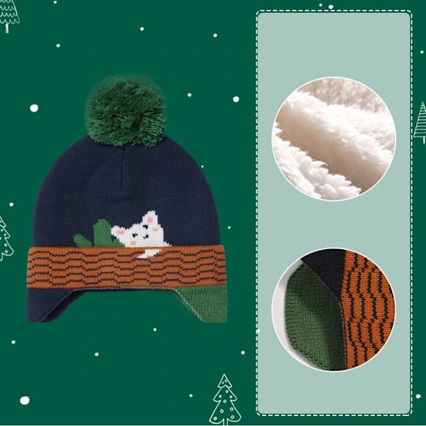 Barnelue, Varm Vinterlue Fleece for Gutter og Jenter Stil 6 M