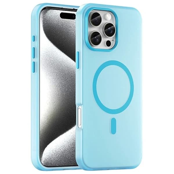 iPhone 16 Pro Max Cover MagSafe Slim Mat Blå