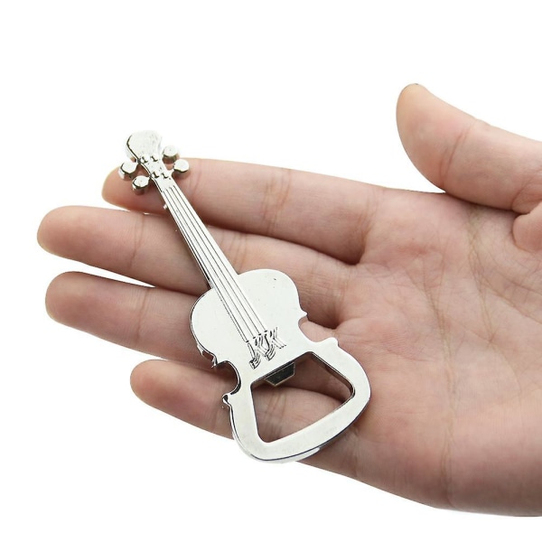 1 st Retro kreativ musik stil metall gitarr korkskruv servitör vänner nyckelring accessoarer hänge bärbar verktyg