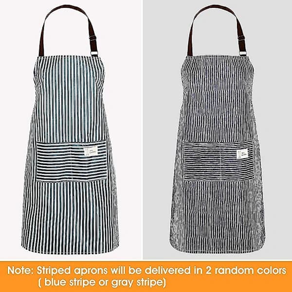 3 Pcs Women Waterproof Apron with Pockets Adjustable Aprons for Kitchen