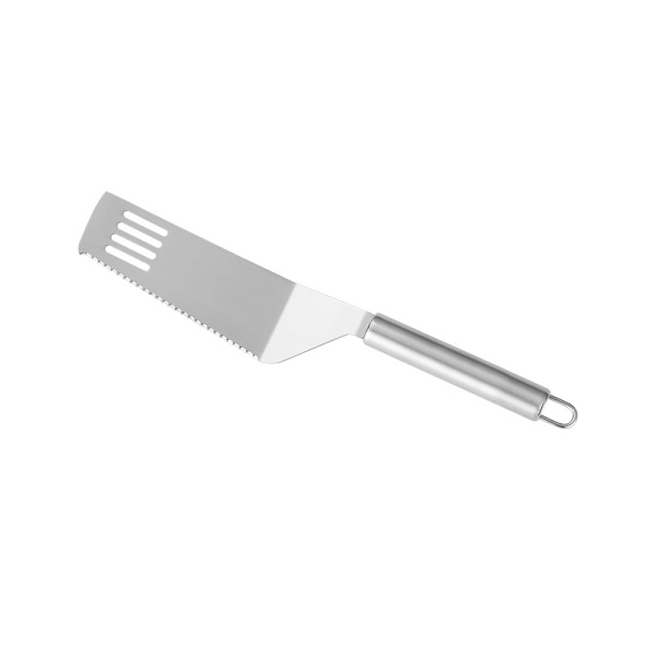 Sett med 2 Multifunksjonelle Spatler i Rustfritt Stål for Kjøkkenbruk, Rektangulært Hode, Hengeløkke, Pai Cutter, Lasagne Cutter, Kake Servering