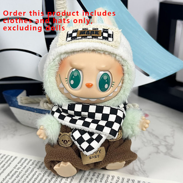 [HH] Labubu Kläder Universal Sittande Stående Plyschdocka Designkläder Tillbehör Blind Box Labubu Kläder style 16