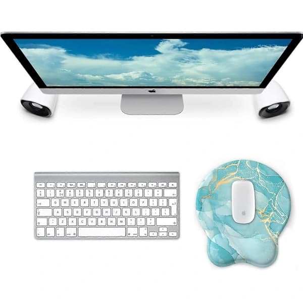 HA~Musemåtte med håndledsstøtte, ergonomisk gelmusemåtte, håndledsstøtte til mus med skridsikker base til hjemmekontoret (Stil 3)