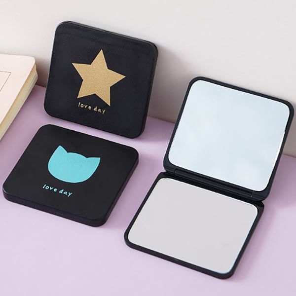 /HH/Sammenklappeligt makeupspejl Mini firkantet makeupspejl Bærbar A2
