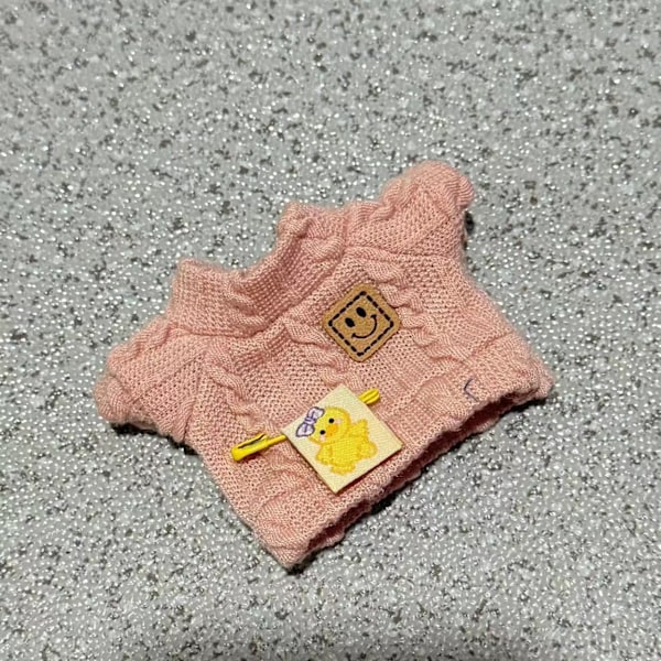 [HH] Högkvalitativ Söt Klänning Outfit Kläder 17cm Plyschdocka Färg Rutig Labubu Dockkläder 68.(Just clothes)