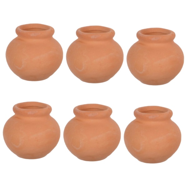 Miniature Tiny Clay Pots Pottery Planter Flower  for DIY Garden Plants and Office/Desktop/Windowsill Decoration,（8 Pcs 3.3cm*6cm）