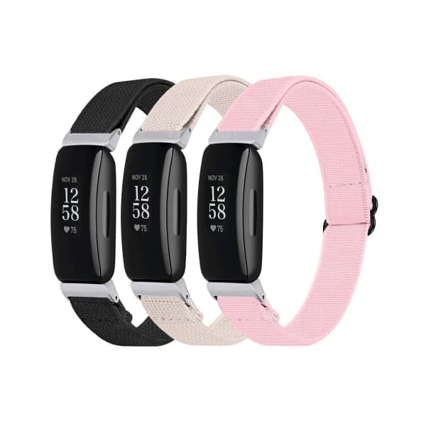 Elastiske bånd for Fitbit Inspire 2 - 3-pakning med elastiske armbånd