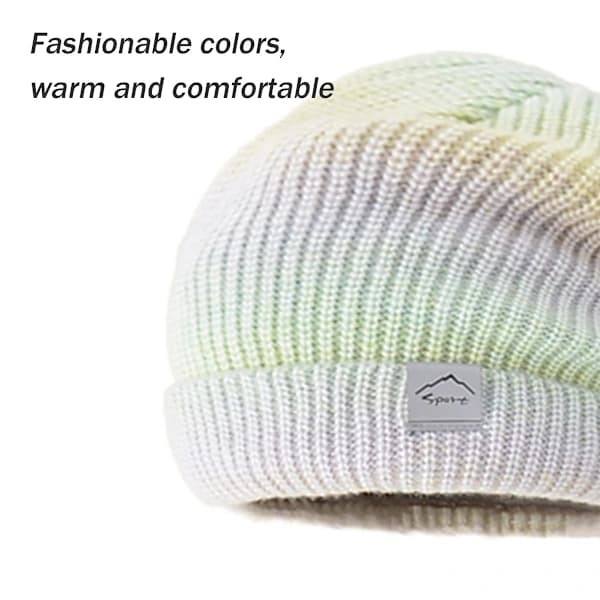 Heklet strikket lue og skjerfsett for kvinner, strikkede vinterluer, varm vinter skihue yellowish