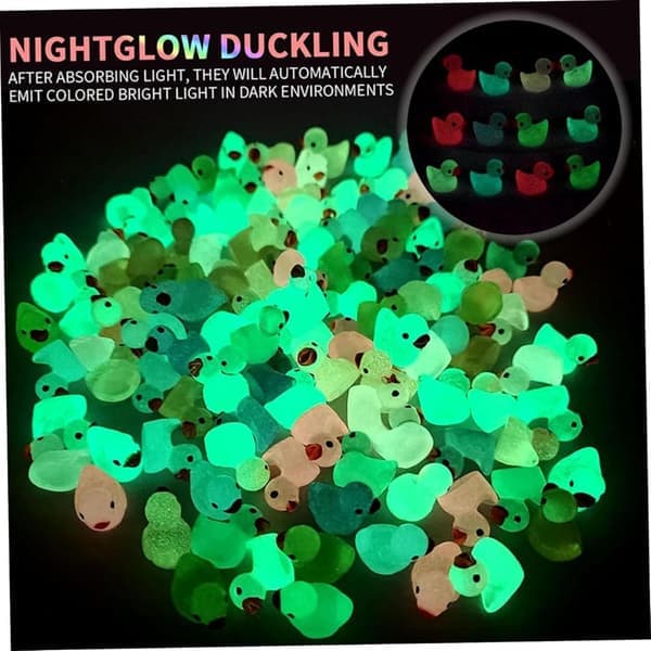 Dekorasjon - Selvlysende Luminous Tiny Ducks Sett - Realistisk Form Holdbar Resin Bedårende ender - 200 stk