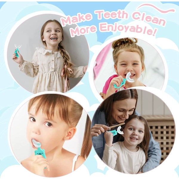 Manuell U-formad tandborste för barn i silikontandborste