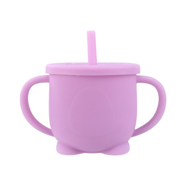 /HA/200 ml halmkopp, uknuselig, lekkasjesikker silikon, anti-sprut Sippy-flaske for småbarn og barn