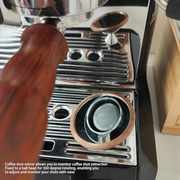 Espresso Speil, 360 Graders Rotasjon Kaffe Flythastighet Observasjonsreflekterende Speil 6 cm Diameter