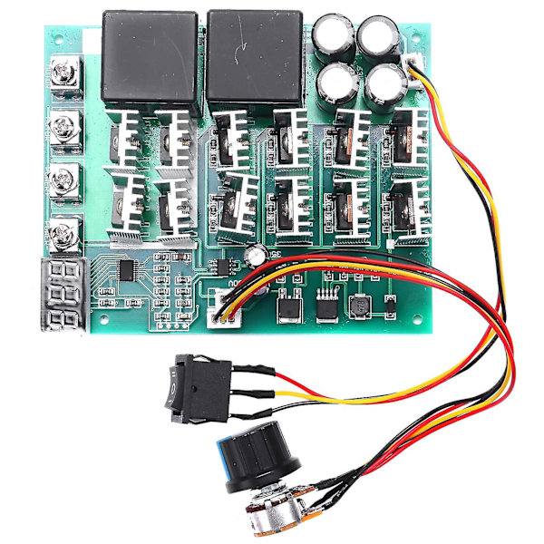 Dc 10-55v 12v 24v 36v 48v 55v 100a Motorhastighetskontroller Pwm Hho Rc Reverskontrollbryter Med Le