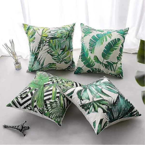 Pearl Rare 4-pack Kuddfodral Dekorativ Kudde Sittdyna Soffkudde För Soffa Lz-1